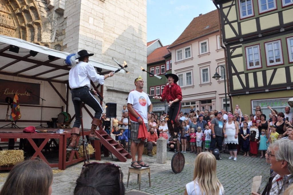 Gauklershow beim Mittelalterstadtfest 2019